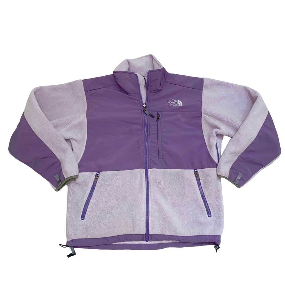 All purple north face fleece jacket